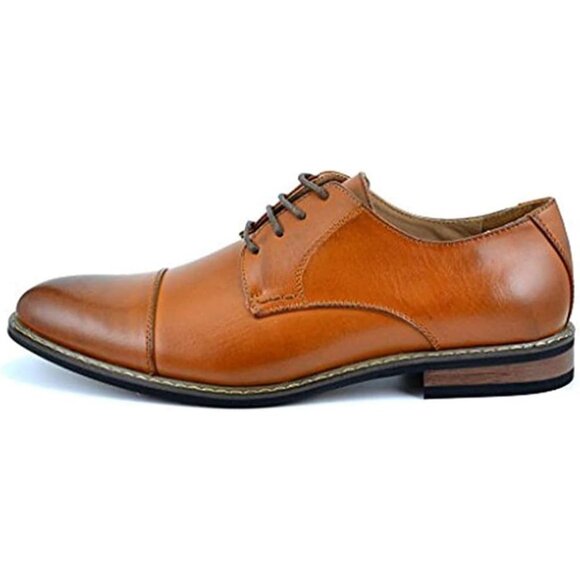 Bruno Marc Italy Men's 6-Brown Classic Modern Formal Oxford Lace-Up Dress Shoes - Picture 6 of 11